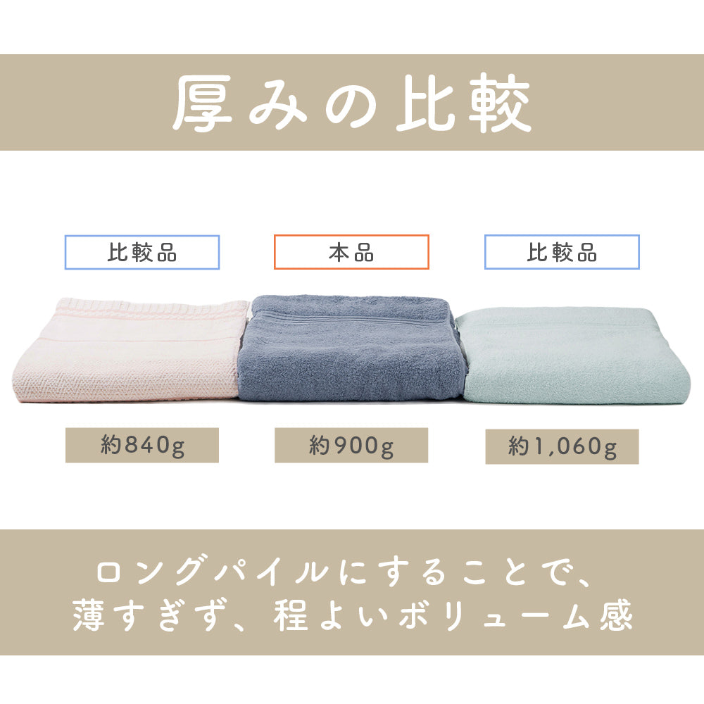 やわらかロングパイルの今治タオルケット 程よいボリューム感