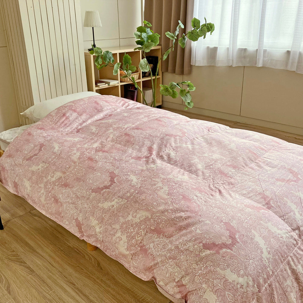 二層式羽毛掛けふとん/マザーグースダウン95%/蓄熱加工生地
