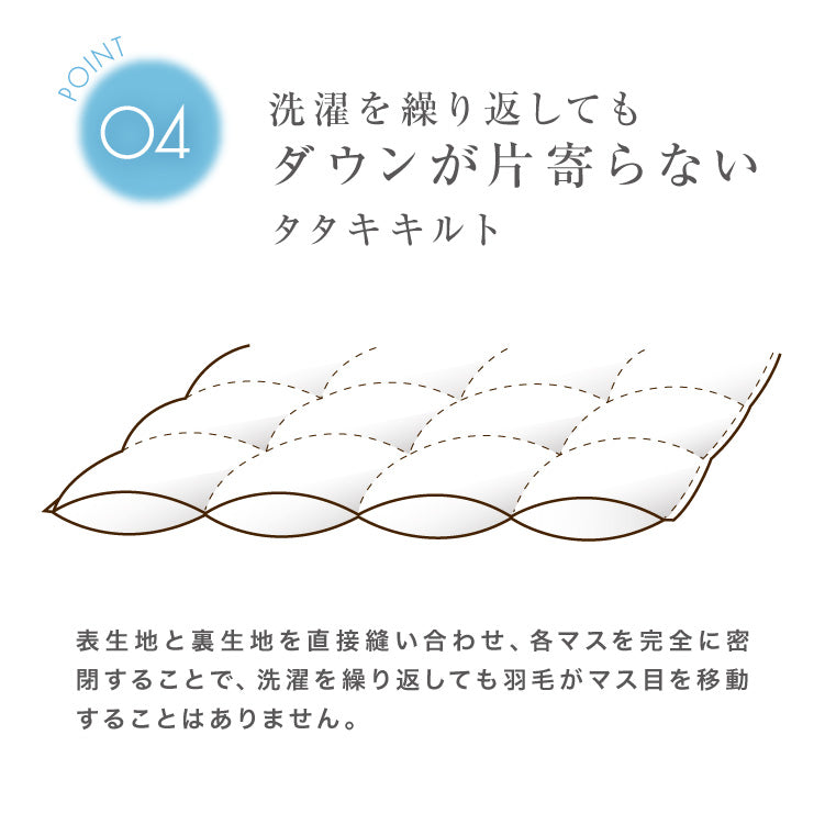 【お得な2枚セット】羽毛肌掛けふとん/ホワイトダックダウン70%
