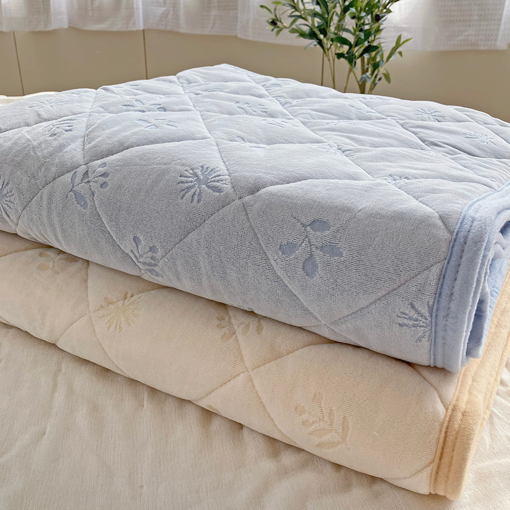 【5周年記念目玉】敷きパッド/蓄熱わた/綿ジャカード(セミダブル・ダブルのみ)