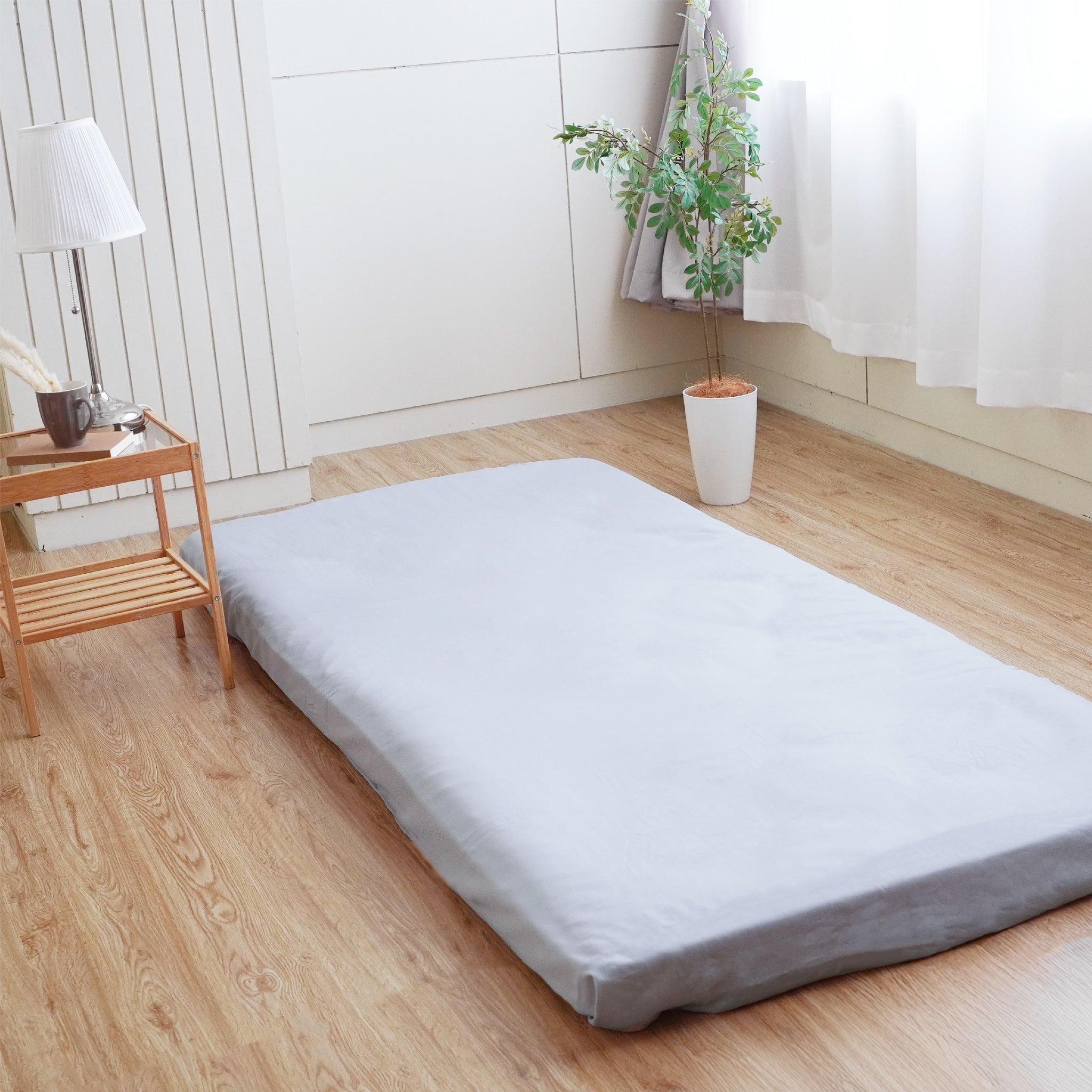 ourstyle フラットシーツ 敷きふとんカバー 綿100% 無地 日本製 Jquality 洗える シングル セミダブル ダブル グレー