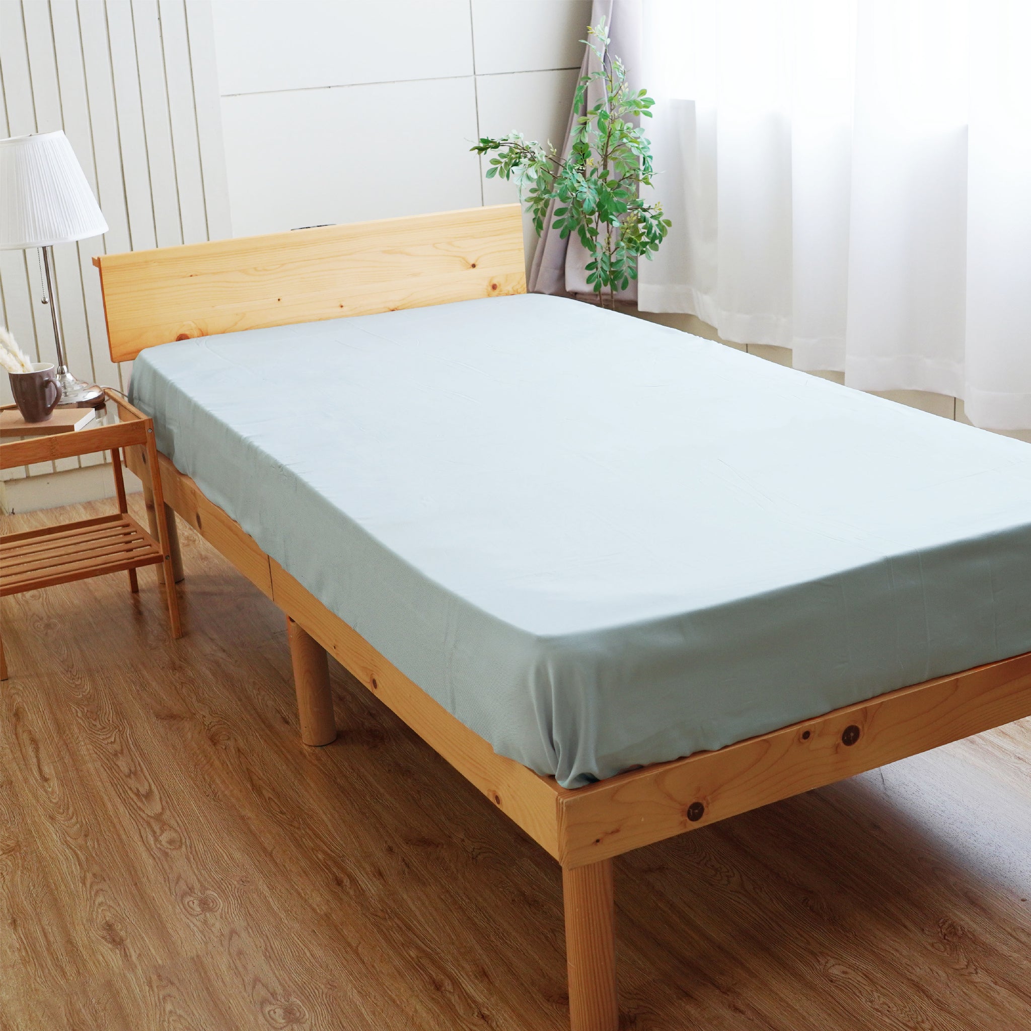 ourstyle フラットシーツ 敷きふとんカバー 綿100% 無地 日本製 Jquality 洗える シングル セミダブル ダブル グリーン