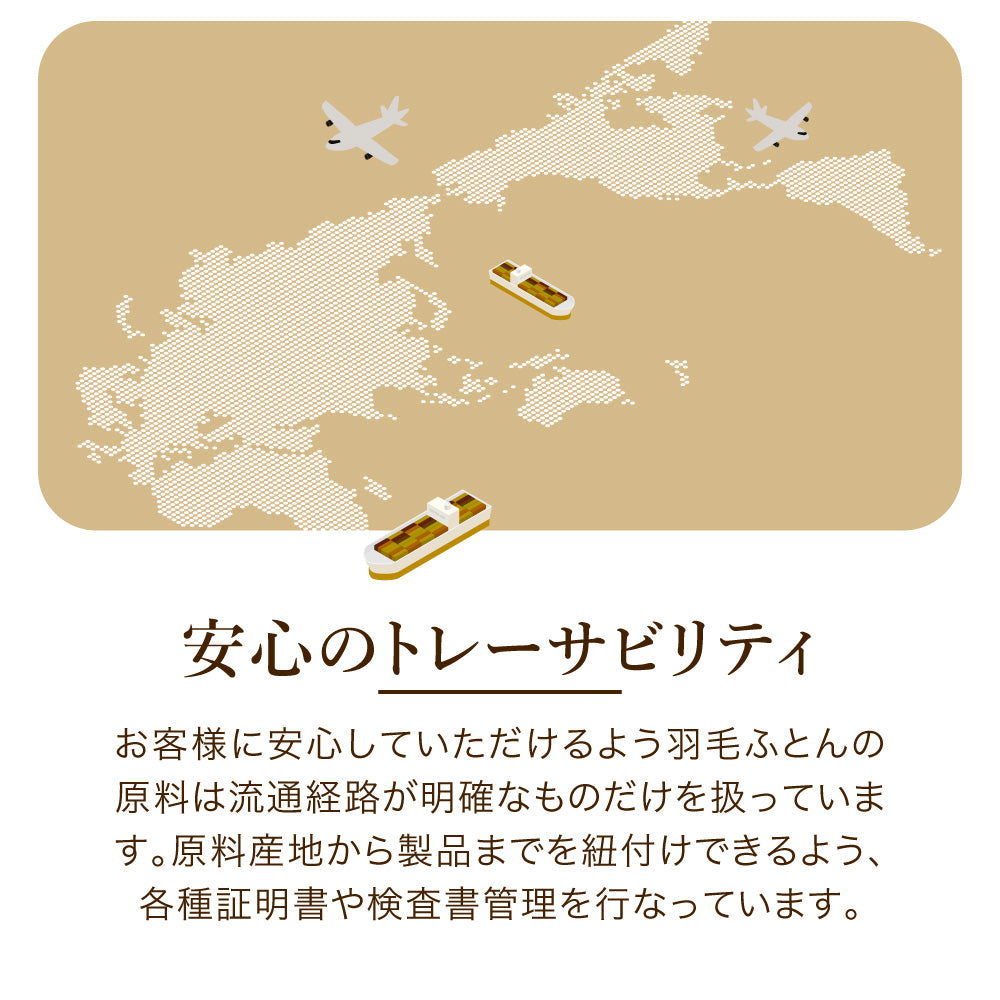 2枚合わせ羽毛掛けふとん/マザーグースダウン95%