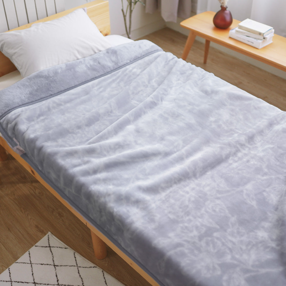 【首元や肩口もしっかり保温】 tricoもうふ™ 2枚合わせ毛布 シングル 吸湿発熱 あったか