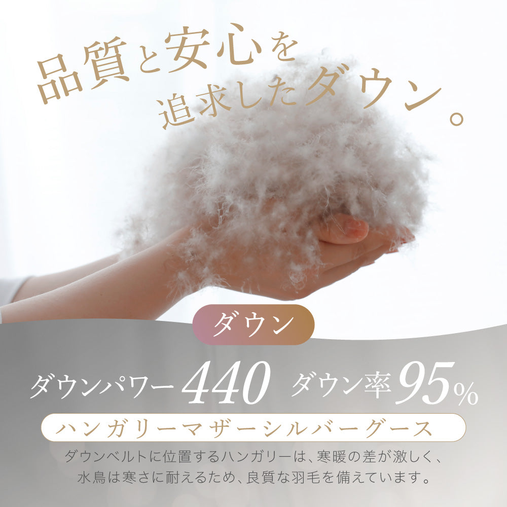 【お得な2枚セット】洗える羽毛掛けふとん/マザーグースダウン95%