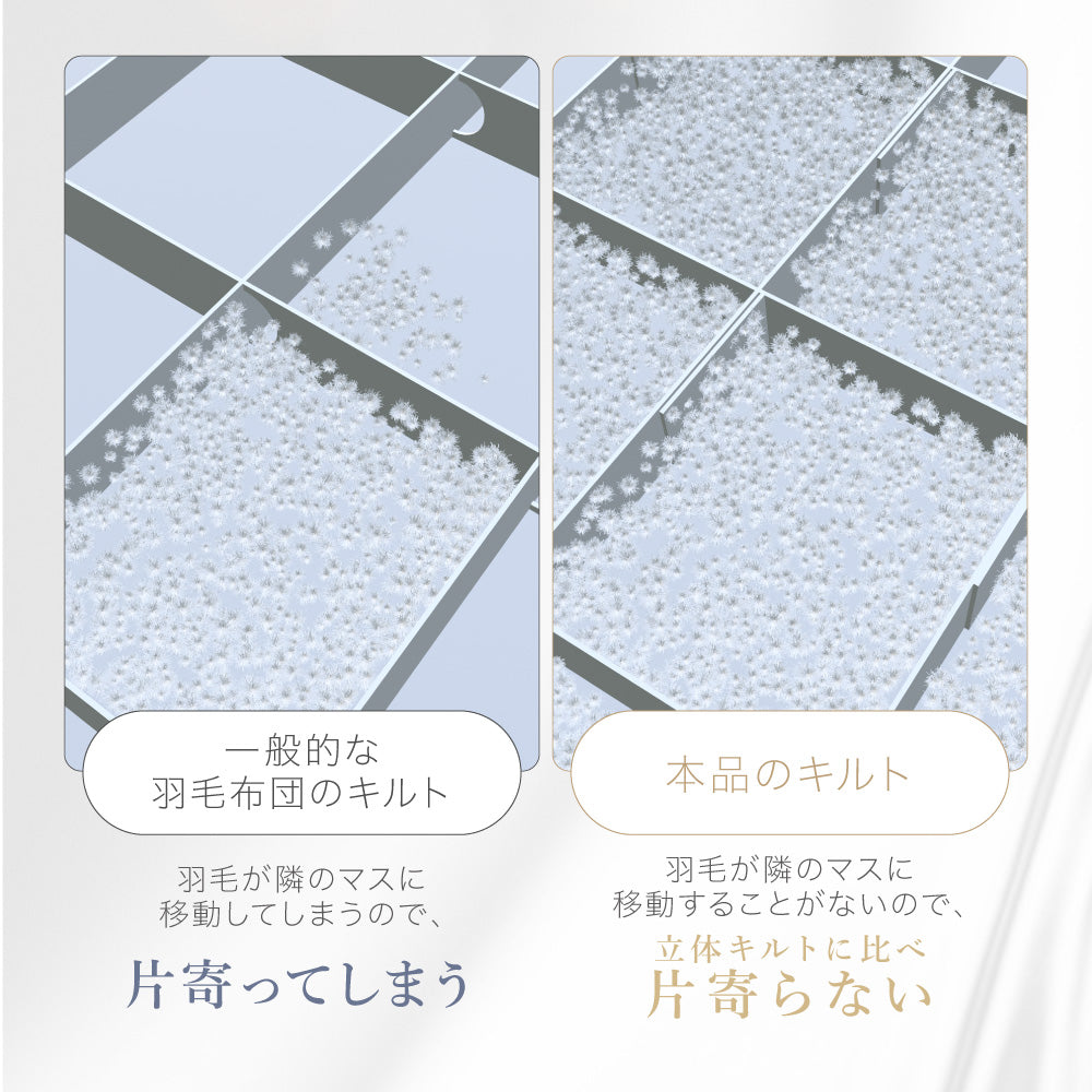 【お得な2枚セット】洗える羽毛掛けふとん/シルバーダックダウン90%/1.3kg/増量タイプ