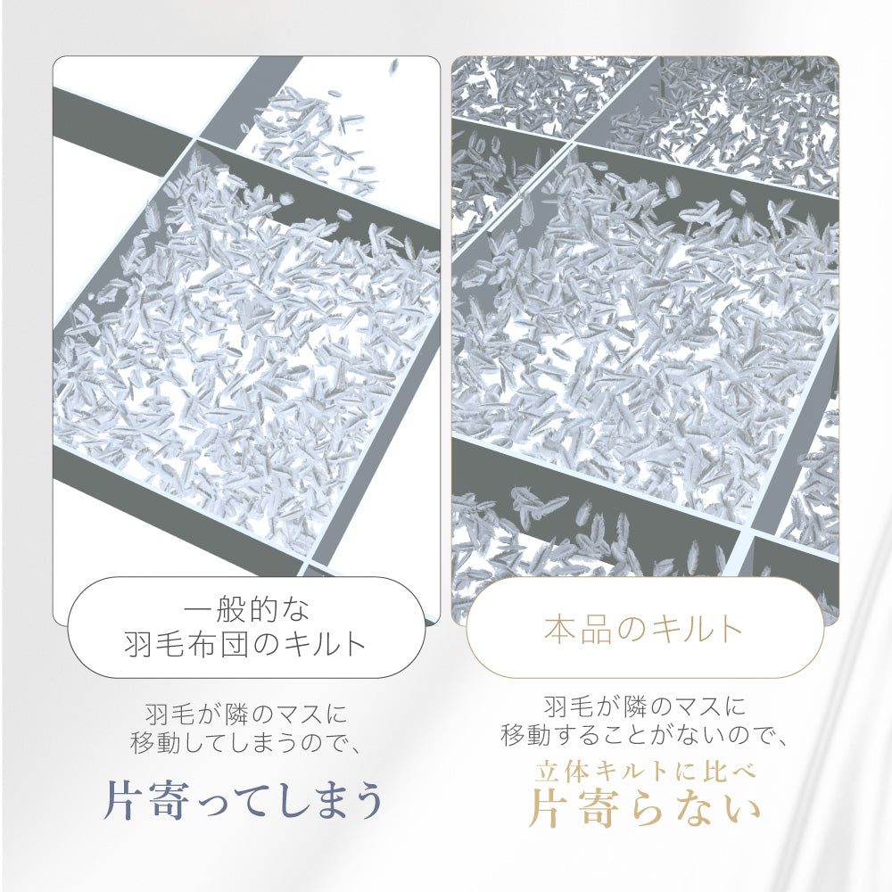 【お得な2枚セット】洗える羽毛掛けふとん/シルバーダックダウン90%/1.3kg/増量タイプ