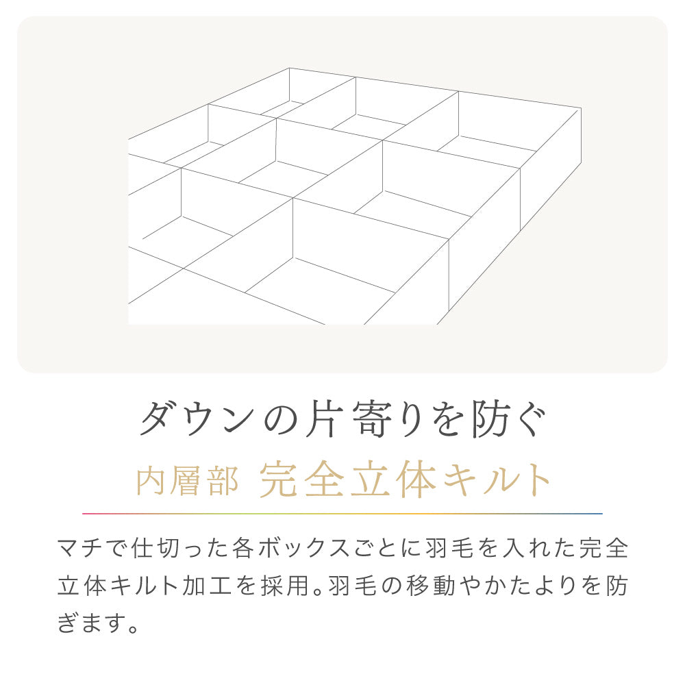真綿入羽毛掛けふとん/ダウン90%/クロスオーバータイプ