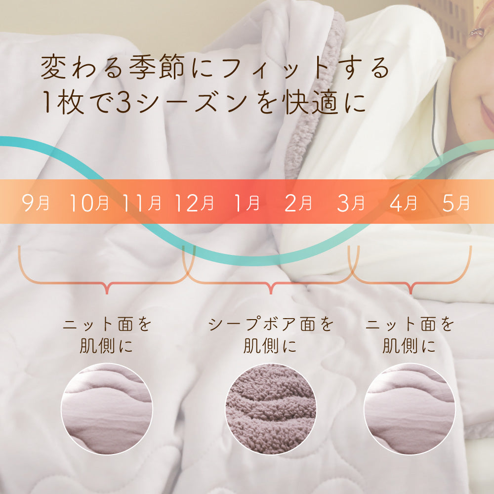 やわらかモイス敷きパッド/シープボア/吸湿発熱