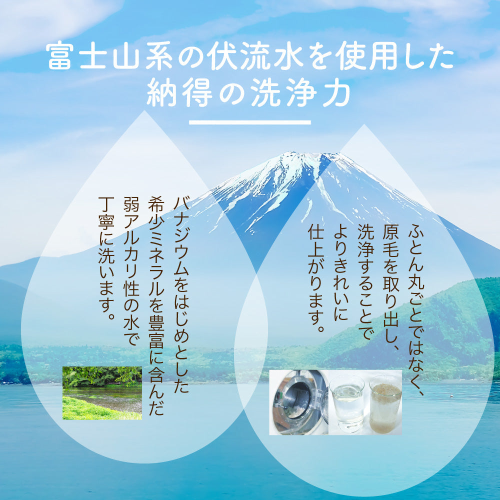 【別注】羽毛ふとんのリフォーム/ダブルロング→クイーンロング/60サテン生地