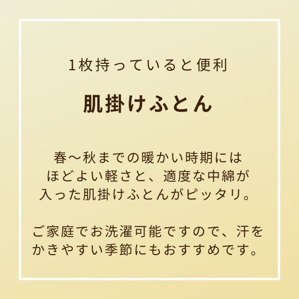 【5周年記念目玉】肌掛けふとん/楊柳