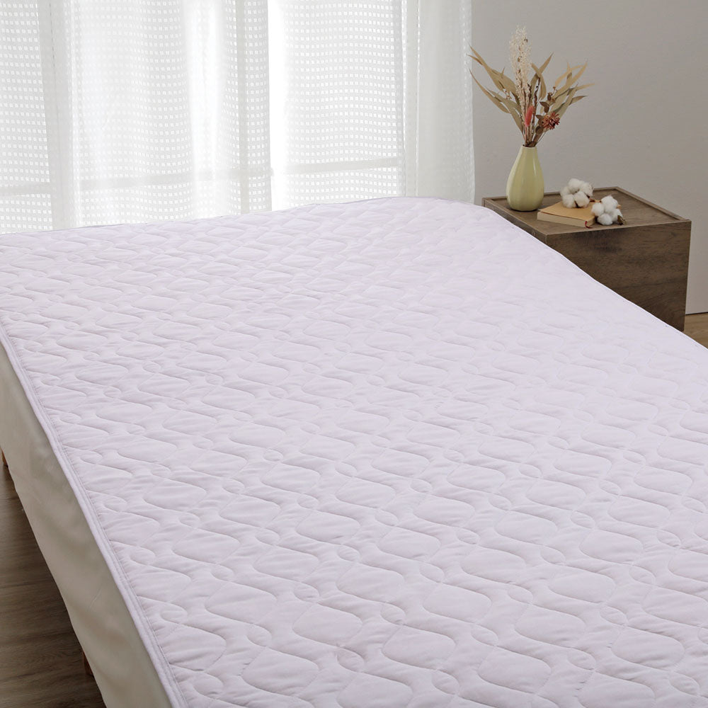 日本製 敷きパッド 和晒しガーゼ 綿 春夏用 シングル ダブル