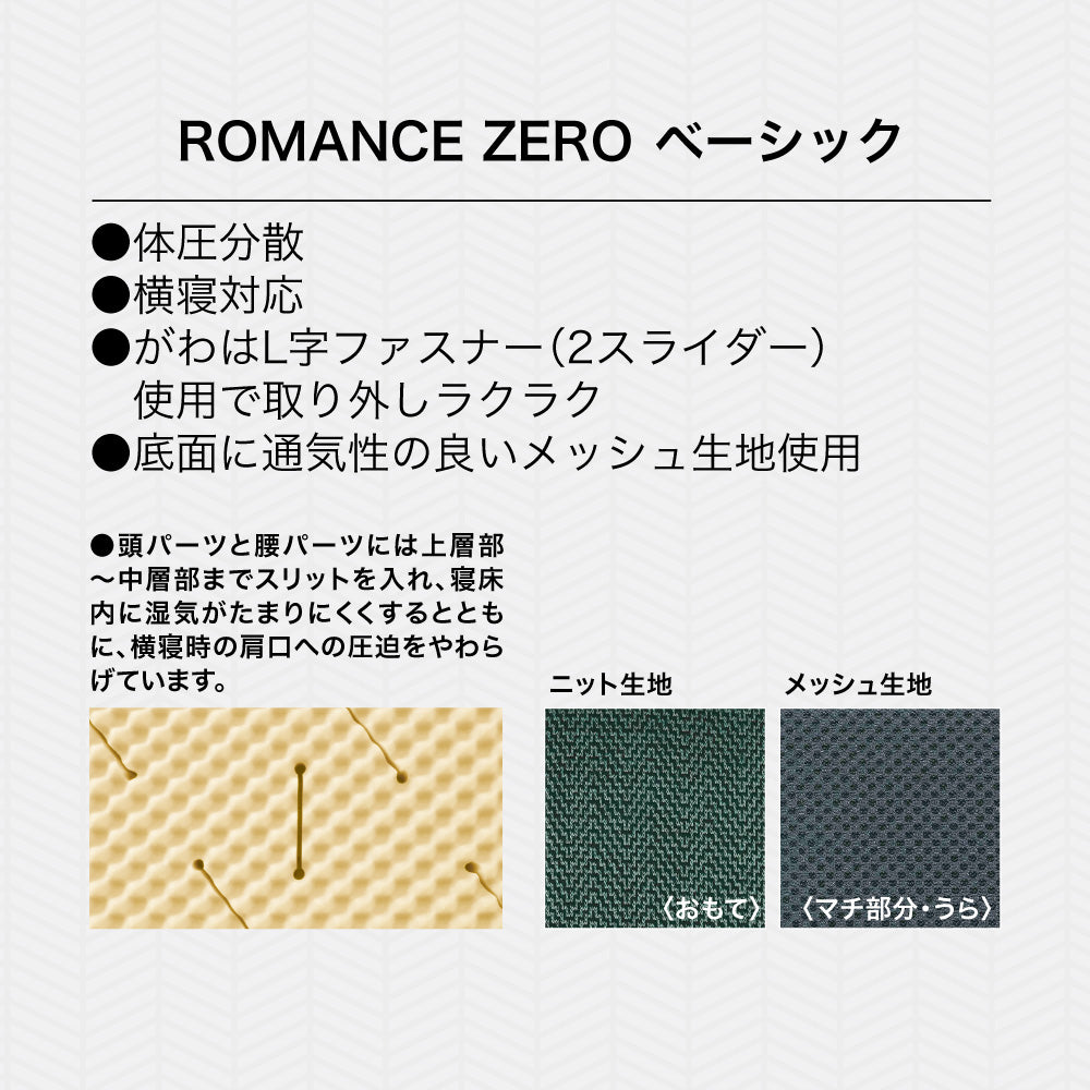 ロマンスゼロ〈ベーシック〉/体圧分散敷きふとん/3つ折り/横寝対応