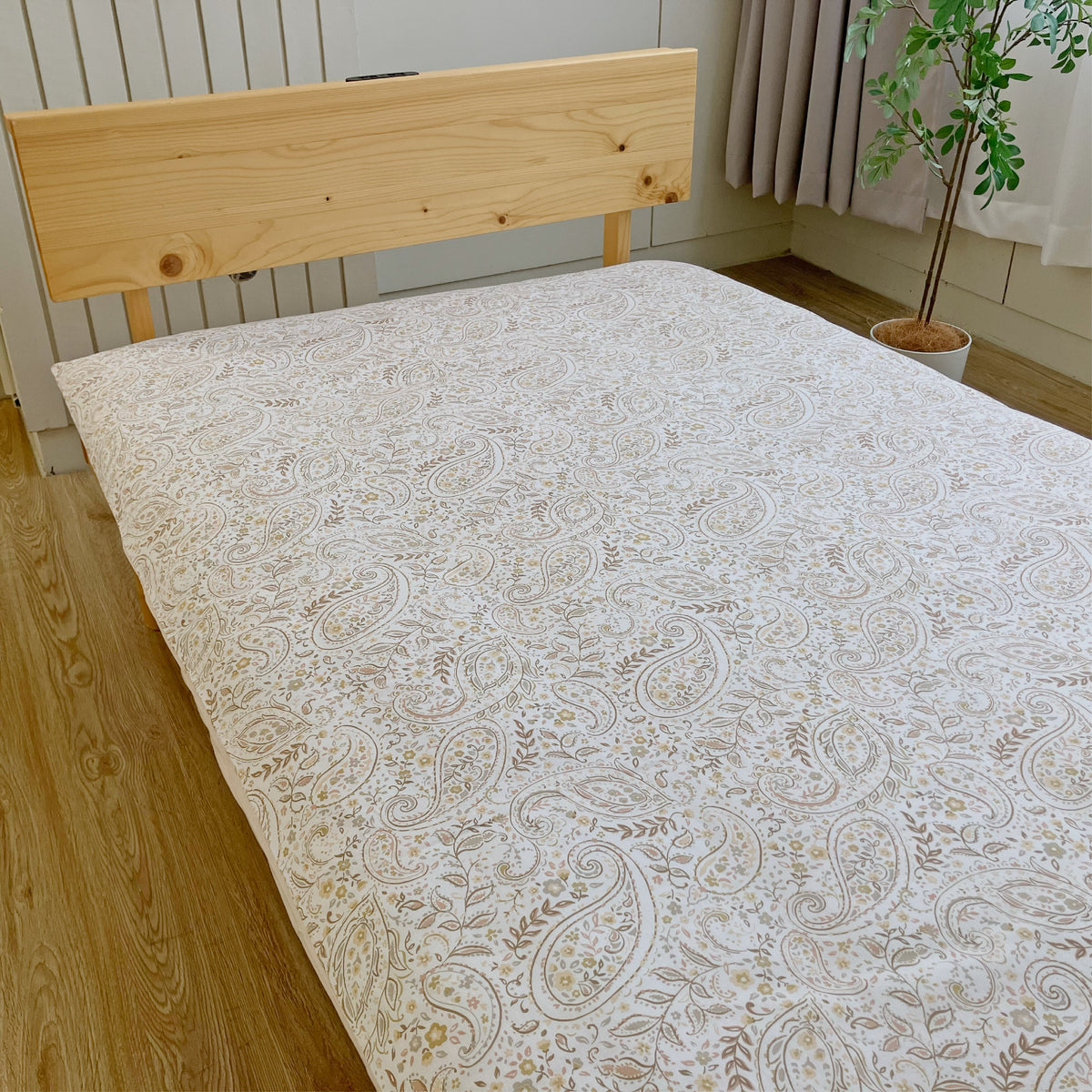ロマンス小杉 日本製 敷きふとんカバー シングルロング 105×215cm 全開