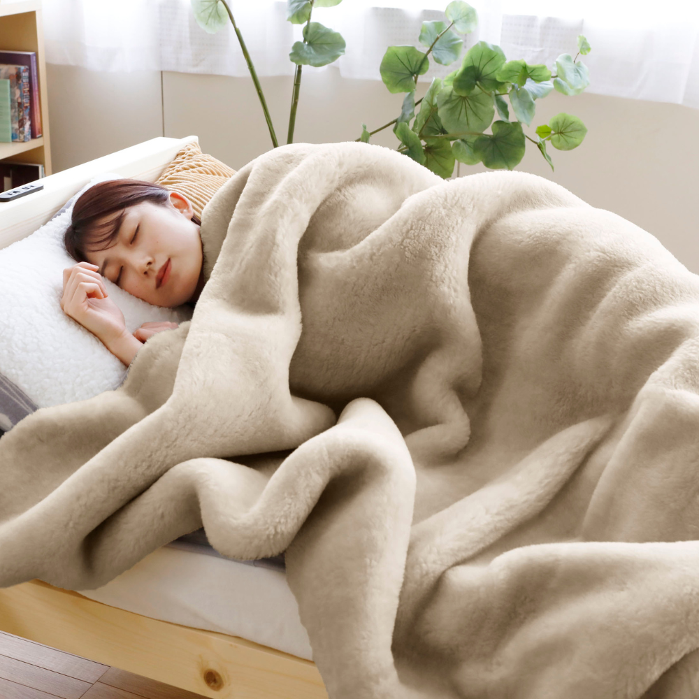 もっふもふの肌ざわり】日本製 ニューマイヤー毛布 Tomin basic 保温性
