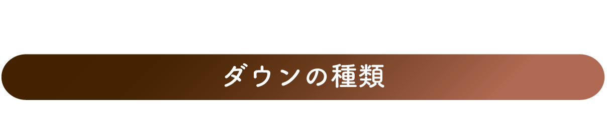 ダウンの種類