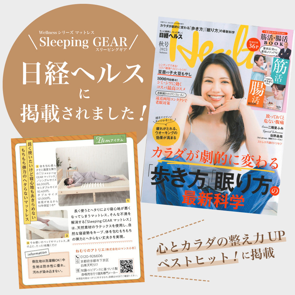 ラテックスマットレス/体圧分散敷きふとん/のべタイプ