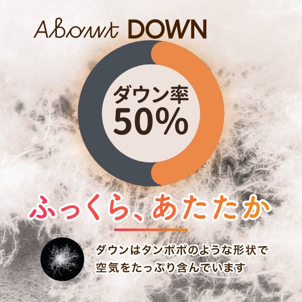 羽毛肌掛けふとん/ダックダウン50%