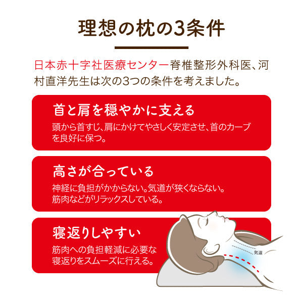 赤十字医療センター脊椎整形外科医が考えた枕/首と肩に寄りそう枕