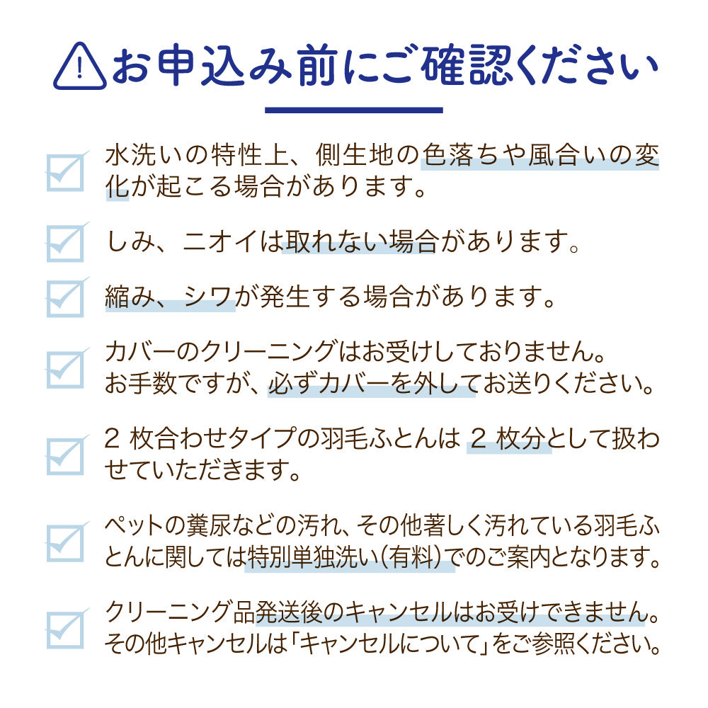 ふとん丸洗い【お得な2枚コース】