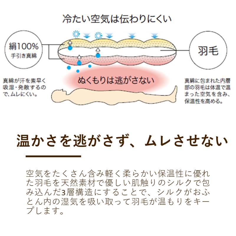 【2025福袋】真綿入り羽毛掛けふとん/綿100%生地/1点限り