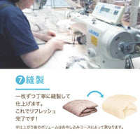 羽毛ふとんのリフォーム/ダブルロング→ダブルロング/肌掛け
