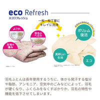 【別注】羽毛ふとんのリフォーム/ダブルロング→クイーンロング/60サテン生地