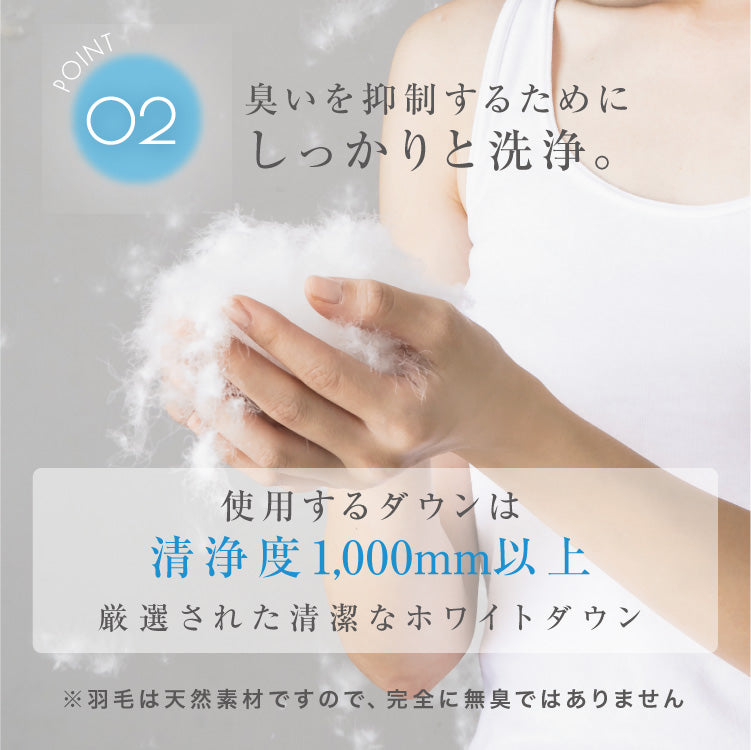 【お得な2枚セット】羽毛肌掛けふとん/ホワイトダックダウン90%