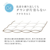【お得な2枚セット】羽毛肌掛けふとん/ホワイトダックダウン70%