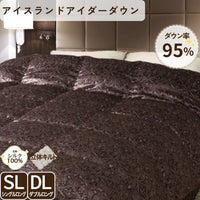 ロマンス小杉 羽毛布団 シングル ダブル 羽毛掛けふとん アイダーダウン 98％ 絹100％ シルク 日本製 夏用 春秋用 冬用 高級