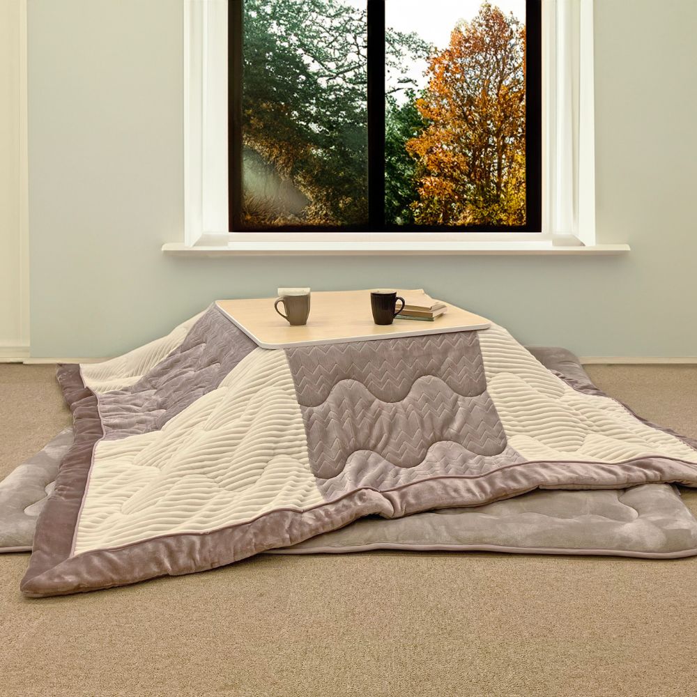 あったかフランネル素材】 こたつ掛けふとん ボアタイプ 節電対策