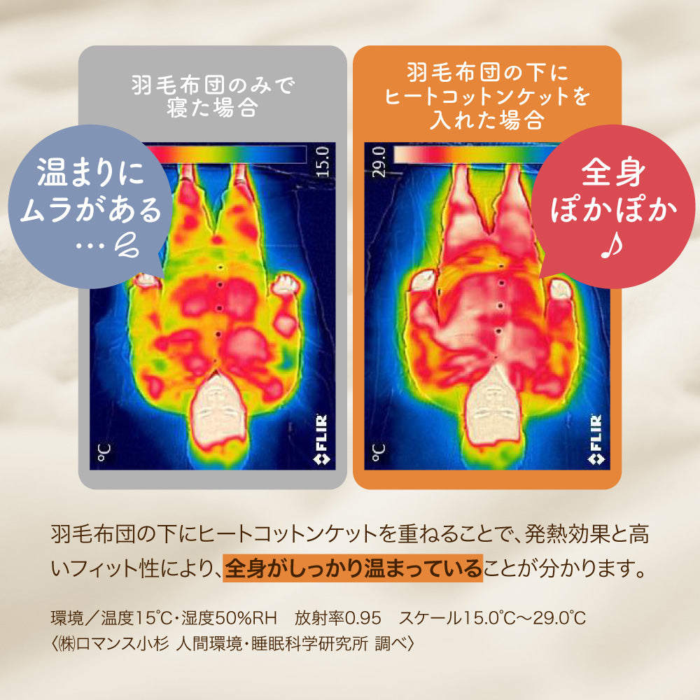 ヒートコットンケット/発熱コットン/ひざ掛け