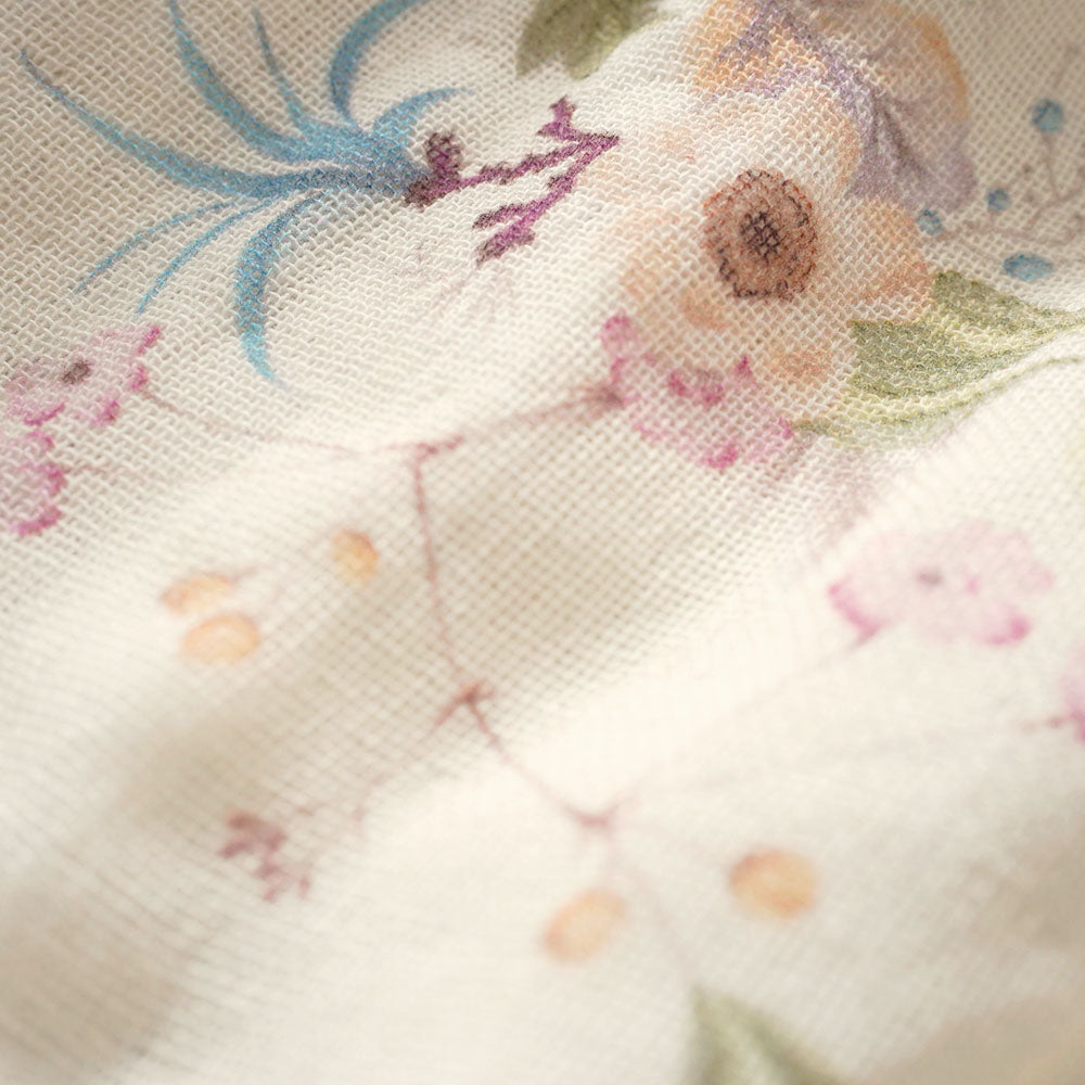 V&A ガーゼケット 綿100％ シングル 花柄 夏用掛けエアコン対策