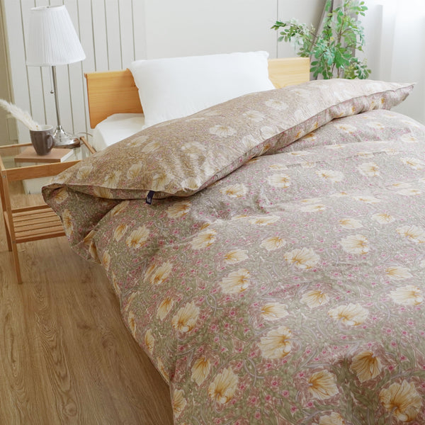 No.12　 日本製　V&A　モリス　８０サテン　掛ふとんカバー　ブラウン系 No.12 日本製 V&A モリス 80サテン 掛ふとんカバー ブラウン系