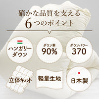 羽毛掛けふとん/ダウン90%