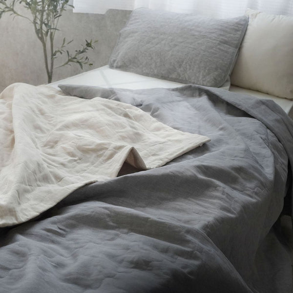 お得な2枚セット】本麻 肌掛けふとん シングル 140×190 洗える