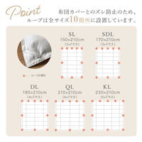 洗える羽毛掛けふとん/シルバーダウン90％/1.1kg/スタンダードタイプ