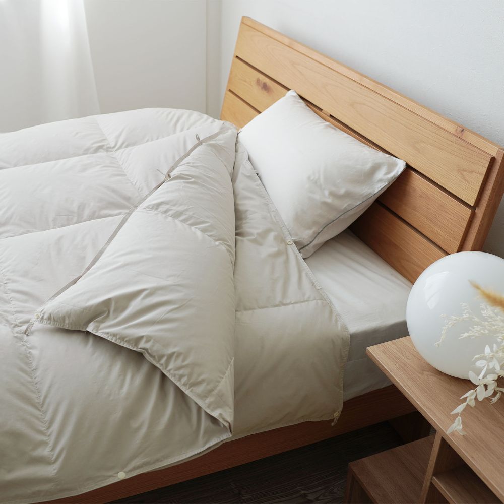 洗える2枚合わせ羽毛掛けふとん/ホワイトダウン93％