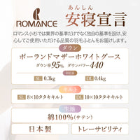 羽毛肌掛けふとん/マザーグースダウン95%