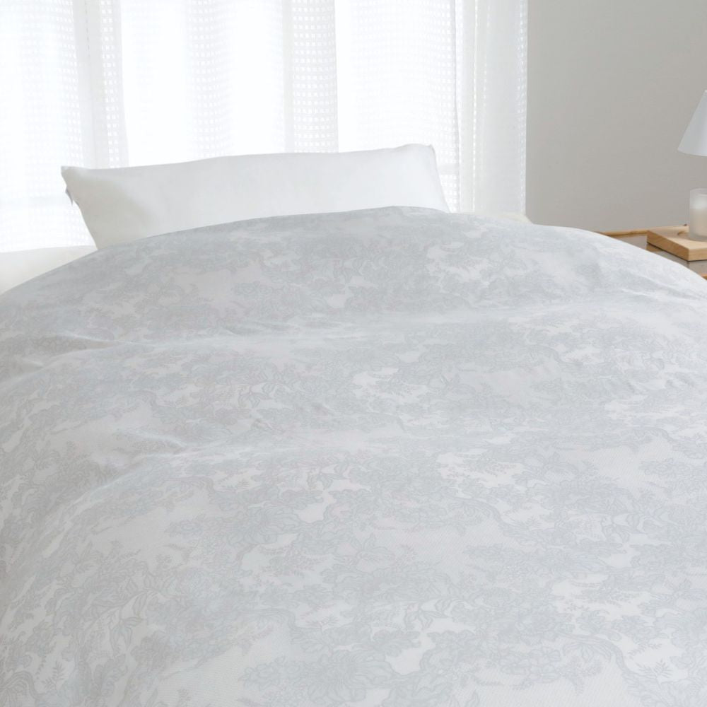 ロマンス小杉 純日本製 掛け布団カバー 綿100％ シングルロング  洗える やわらか 上品 グレー ロマンス小杉 | ねむりのアトリエ