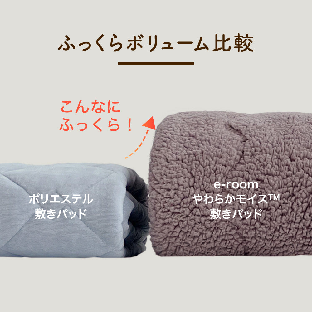 やわらかモイス敷きパッド/シープボア/吸湿発熱