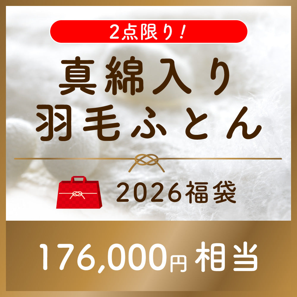 【2026福袋】真綿入り羽毛掛けふとん/ダウン90%/2点限り