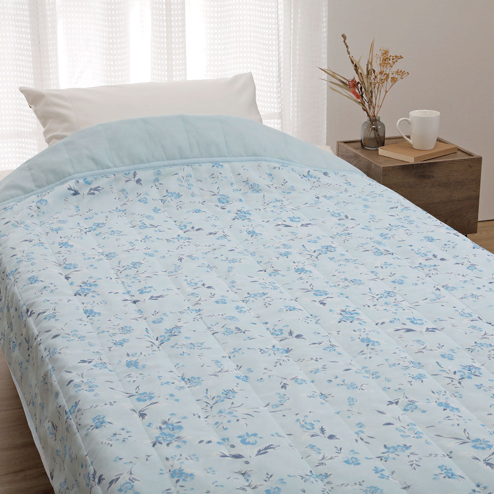 【ガーゼ生地でやさしい肌触り】肌掛けふとん シングル 洗える エアコン対策 夏用掛け ブルー ロマンス小杉 | ねむりのアトリエOnlineSHOP