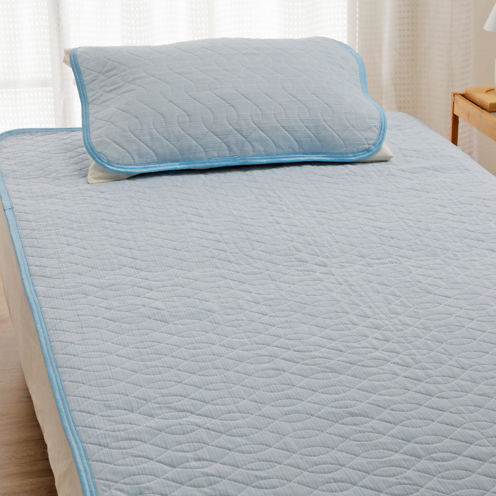 ロマンス小杉 アイスミンEX 麻 敷きパッド 接触冷感 洗える 四隅ゴム