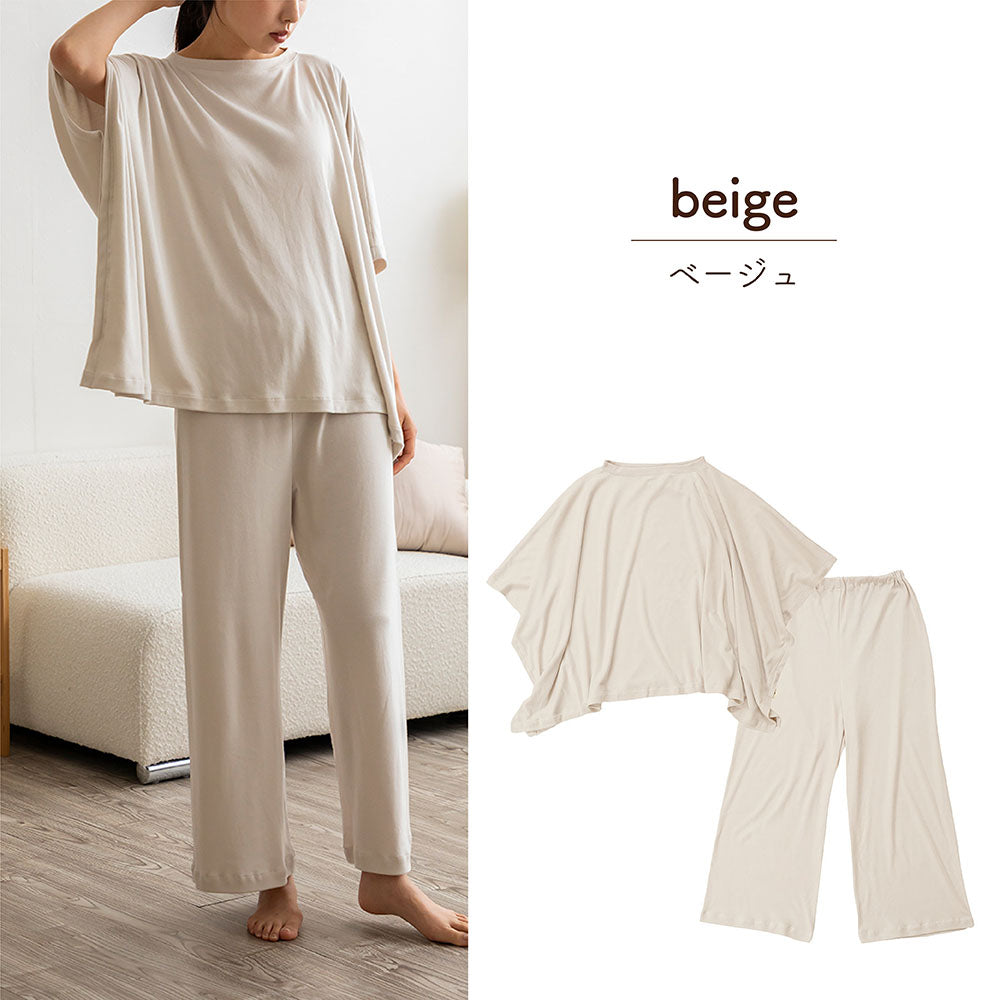 レディースルームウェア/スムースニット/ポンチョ風