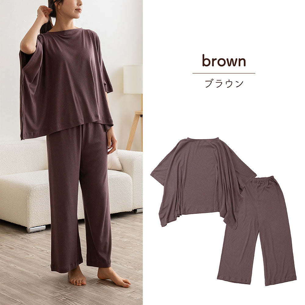 レディースルームウェア/スムースニット/ポンチョ風