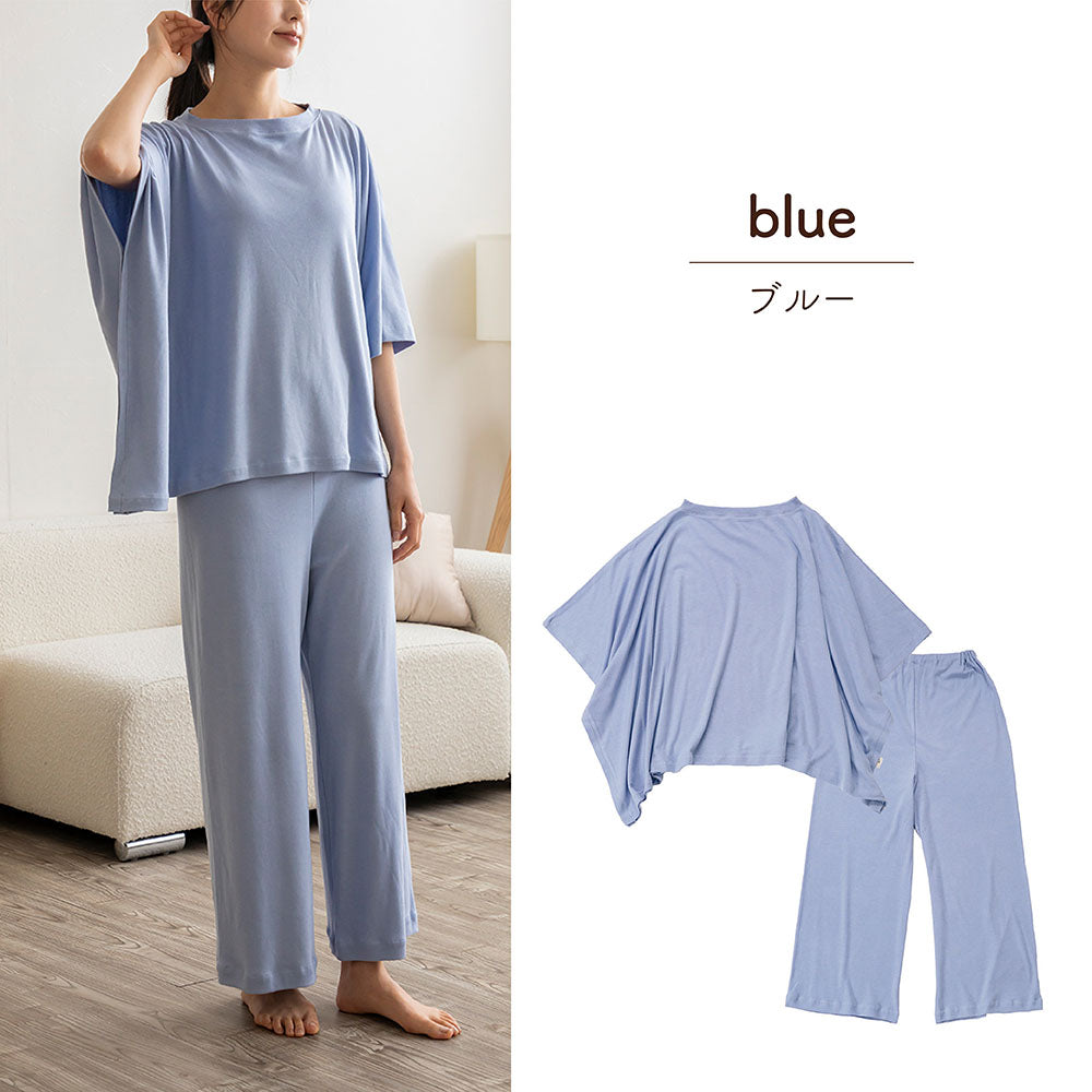 レディースルームウェア/スムースニット/ポンチョ風