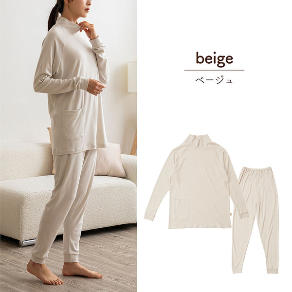 首まであったか】日本製 パジャマ レディース ゆったり やわらか 長袖