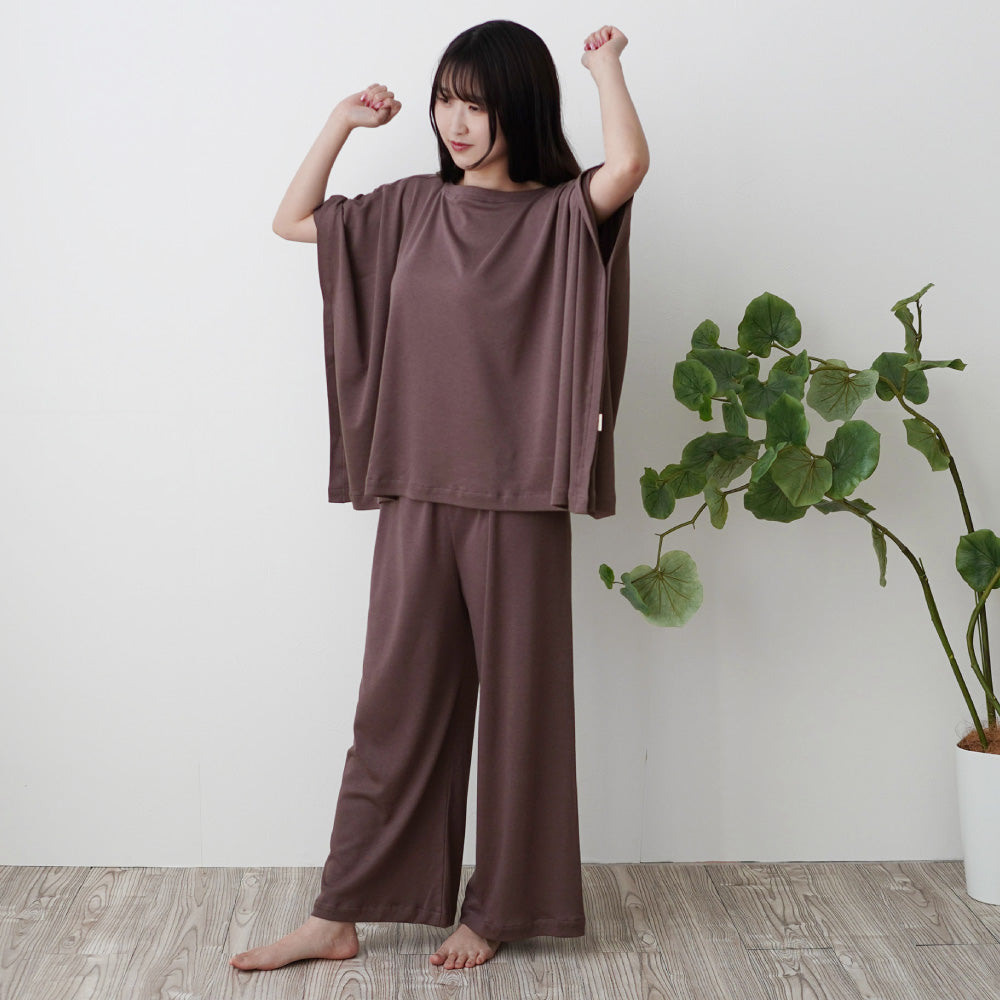 【予約商品】レディースルームウェア/スムースニット/ポンチョ風