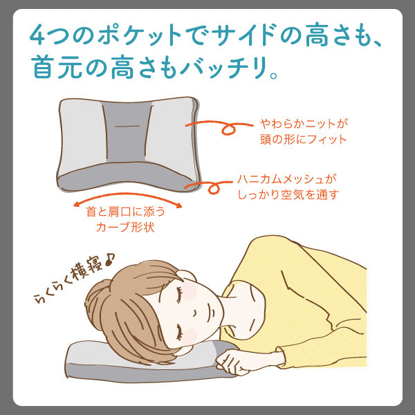 自分で計測、自分で調節できるまくら】necorobiまくら 横寝サポート